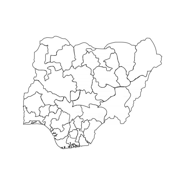 Stylized outline of the map of Nigeria